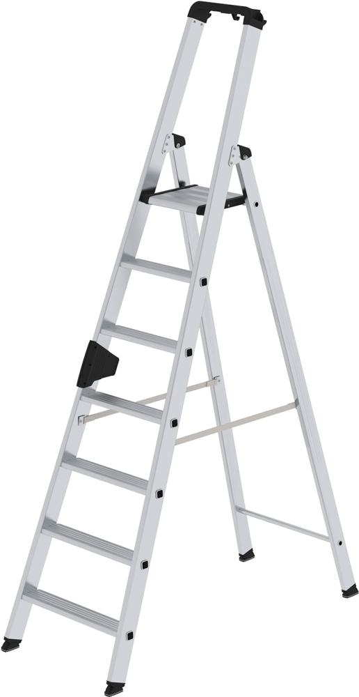 Produktbild von Günzburger Alu-Stehleiter 7 Stufen Gesamthöhe 1,67 m Arbeitshöhe bis 3,70 m 40107 4031405401075