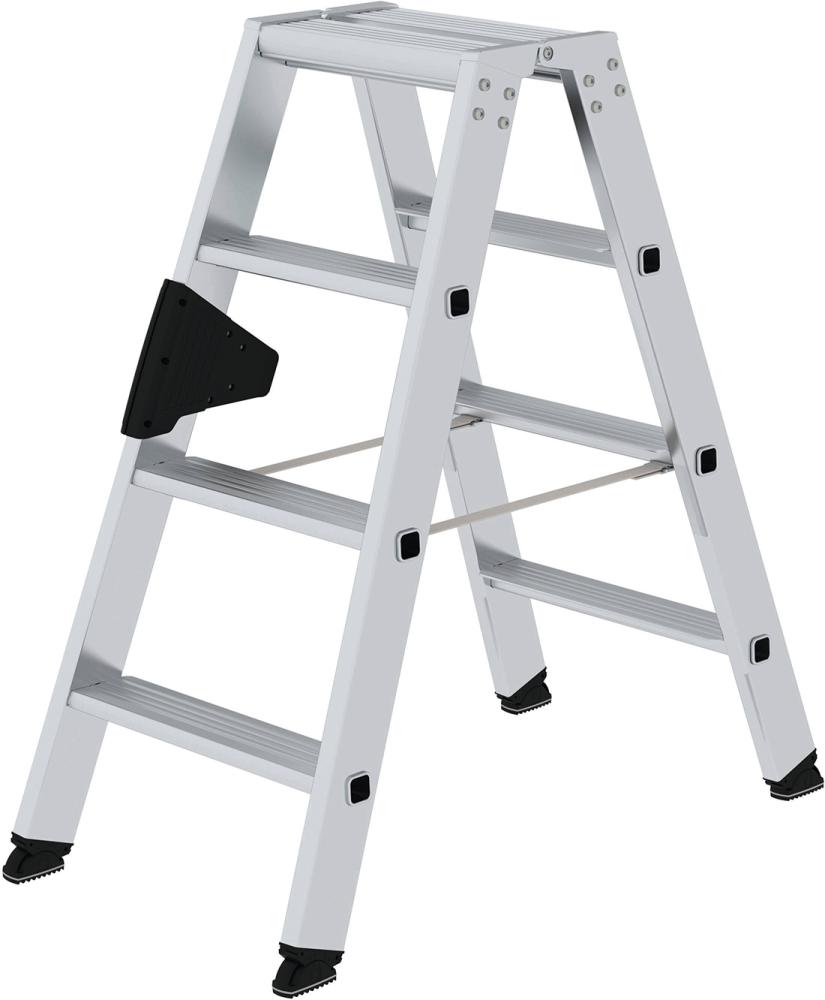 Produktbild von Günzburger Alu-Stehleiter 2x4 Stufen Gesamthöhe 0,91 m Arbeitshöhe bis 2,45 m 40208 4031405402089