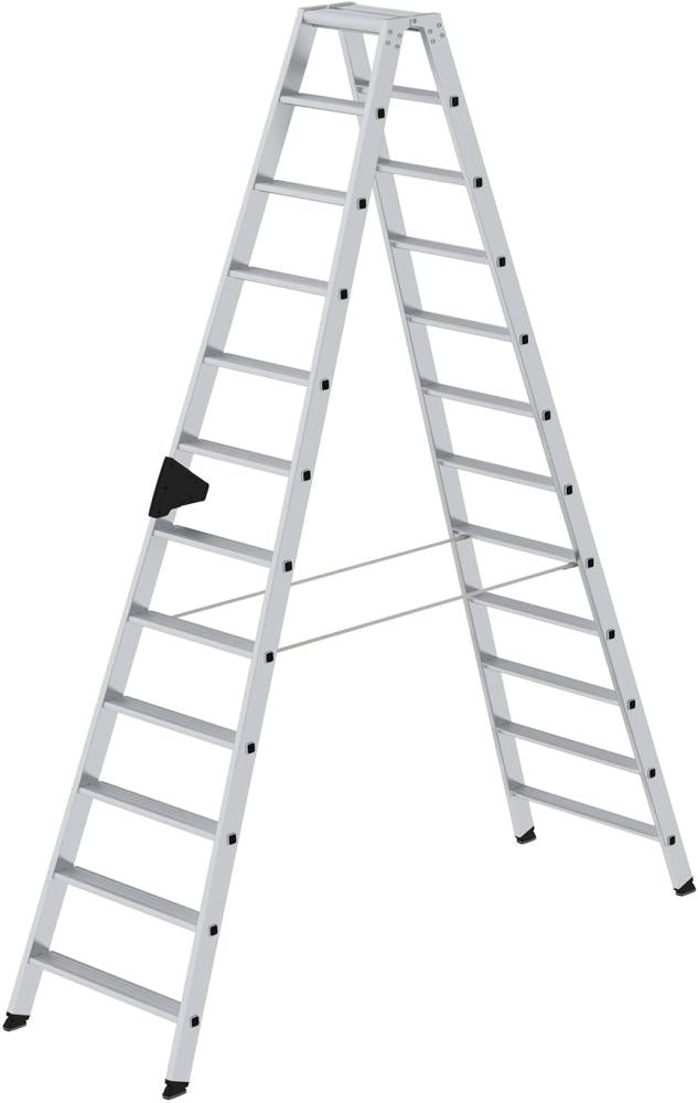 Produktbild von Günzburger Alu-Stehleiter 2x12 Stufen Gesamthöhe 2,79 m Arbeitshöhe bis 4,30 m 40224 4031405402249