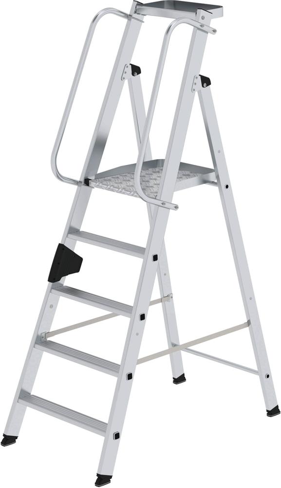 Produktbild von Günzburger Alu-Stehleiter 5 Stufen Gesamthöhe 1,88 m Arbeitshöhe bis 3,15 m 50085 4031405500853