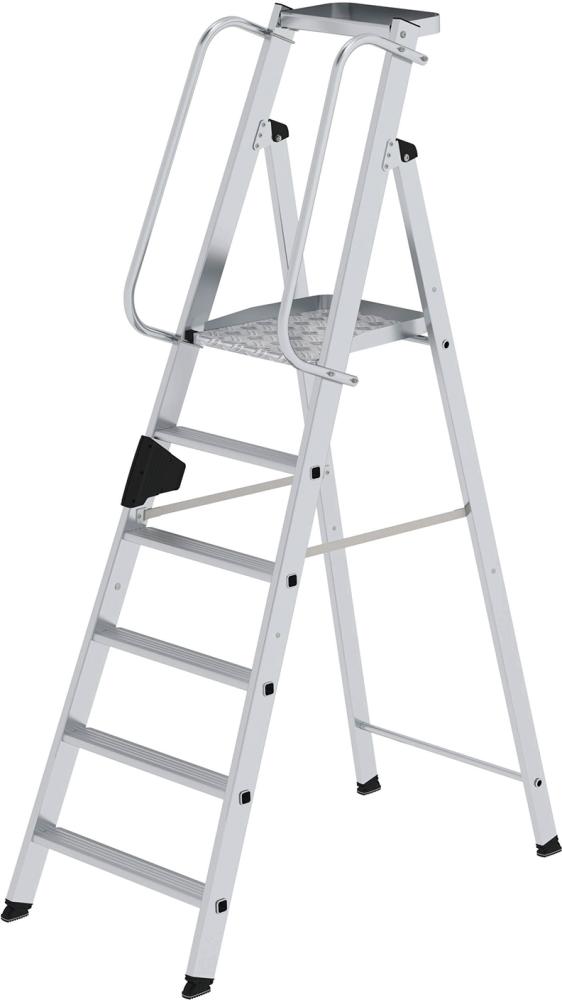 Produktbild von Günzburger Alu-Stehleiter 6 Stufen Gesamthöhe 2,12 m Arbeitshöhe bis 3,40 m 50086 4031405500860