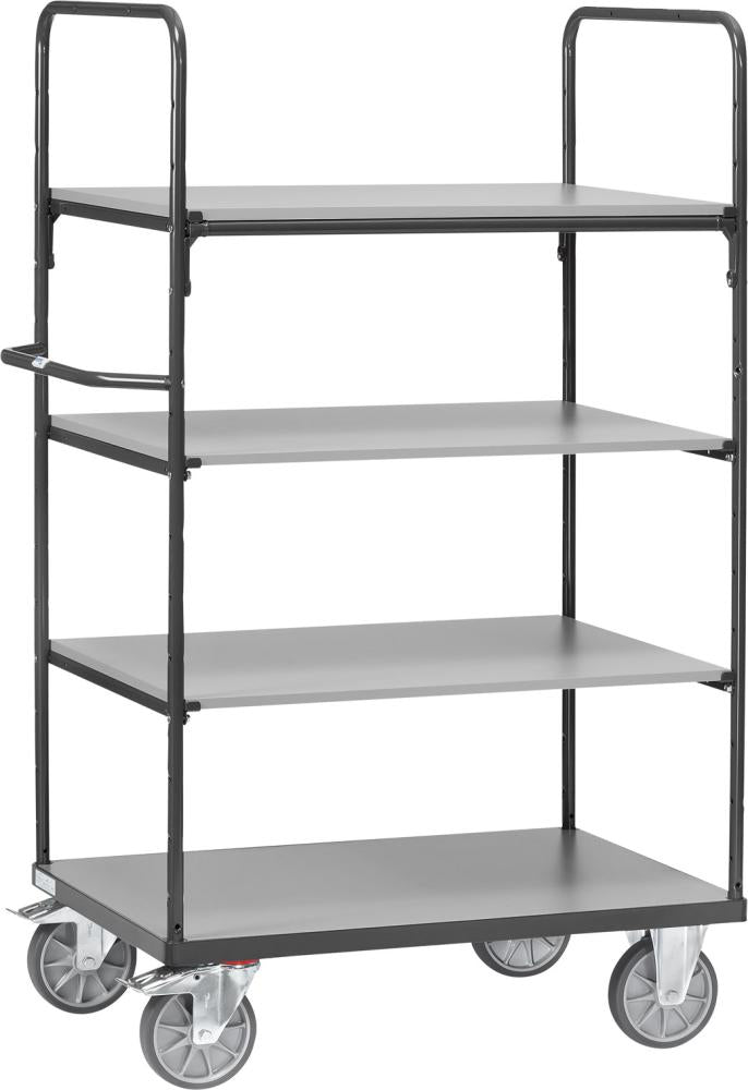 Produktbild von fetra Etagenwagen 8302 500kg 4 Böden 1000x700mm grau 8302/7016 4017976383026