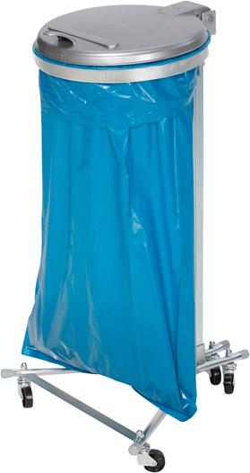 Produktbild von VAR Abfallsammler 120 l verzinkt fahrbar 4 Rollen KS-Deckel 1051 4030695010516