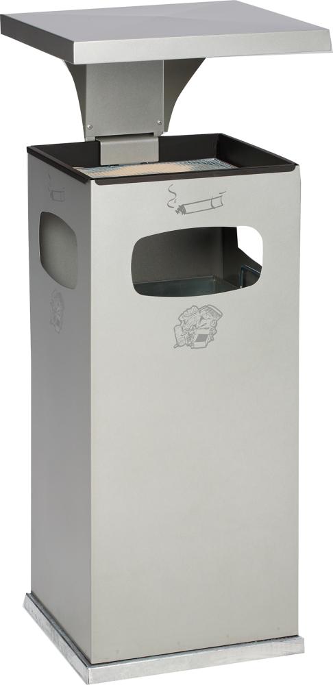 Produktbild von VAR Kombi-Ascher silber 3-fach 38l inkl. Inneneimer 12192 4030695121922