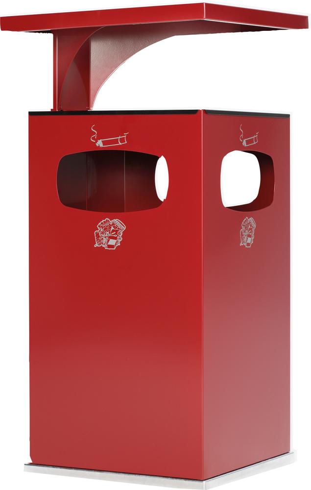 Produktbild von VAR Kombi-Ascher rot 3-fach 72l inkl. Inneneimer 12221 4030695122219