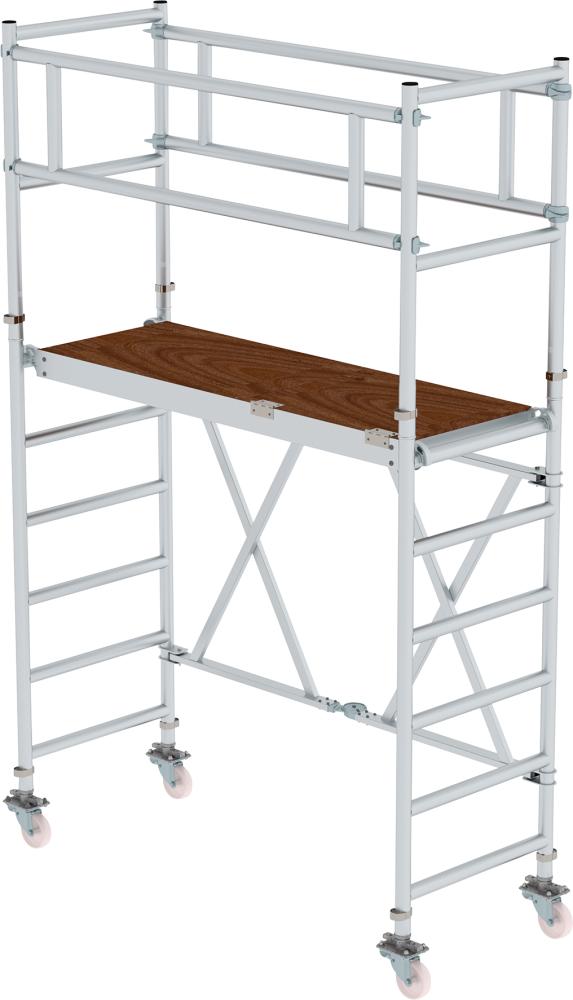 Produktbild von Günzburger Alu-Klappgerüst Plattform B1800xT750 mm Plattformhöhe 1,80 m Arbeitshöhe bis 115100 4031405151000