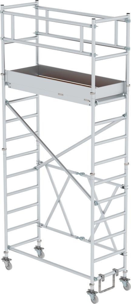 Produktbild von Günzburger Alu-Klappgerüst Plattform B1800xT750 mm Plattformhöhe 3,00 m Arbeitshöhe bis 115128 4031405151284
