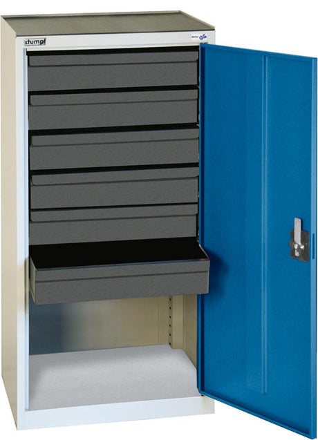 Produktbild von Stumpf Beistellschrank B500xT500xH1000 mm RAL 7035/5010 6 Schubladen 3001674 4031068151133