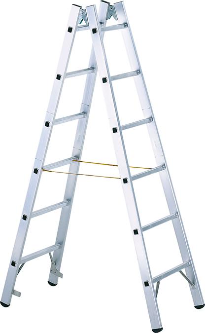 Produktbild von ZARGES Stehleiter Coni B 2x6 Sprossen Leiterlänge 1,78 m Arbeitshöhe 3,00 m 40311 4003866403110