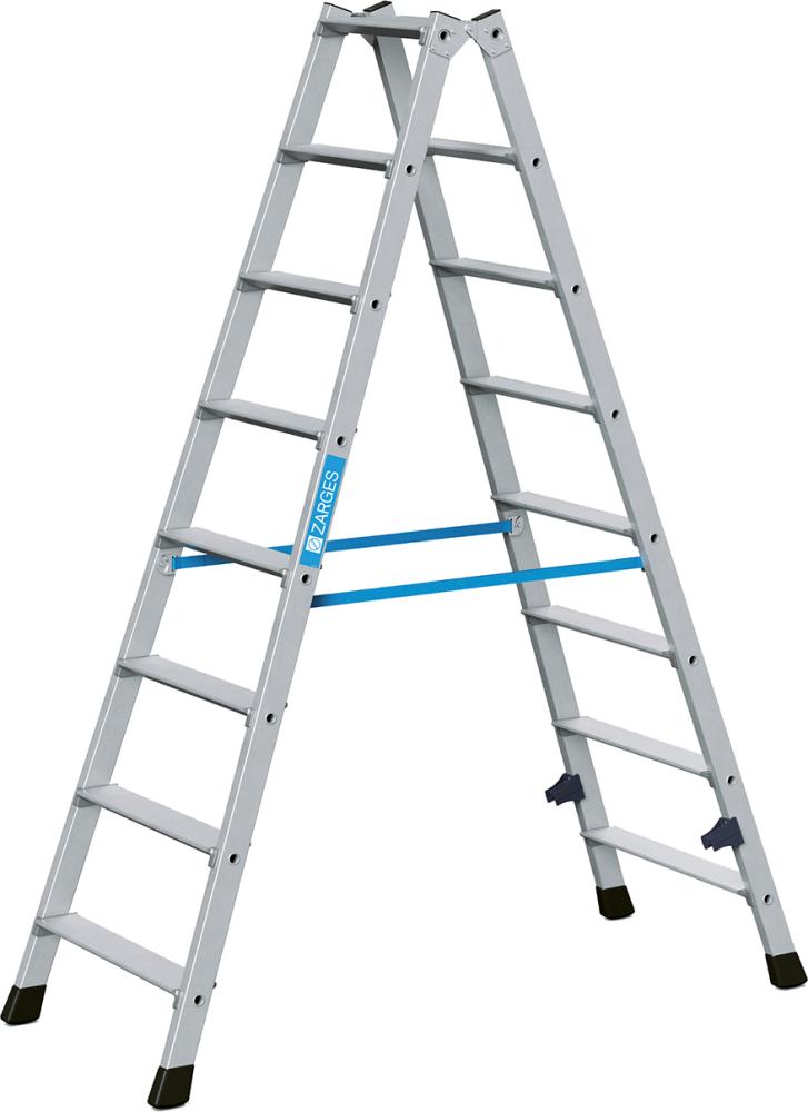 Produktbild von ZARGES Stehleiter Nova B 2x8 Stufen Leiterlänge 1,84 m Arbeitshöhe 3,20 m 42468 4003866424689