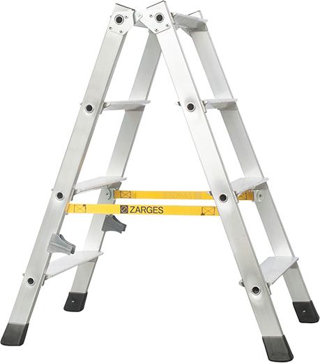 Produktbild von ZARGES Stehleiter Nova B 2x4 Stufen Leiterlänge 0,91 m Arbeitshöhe 2,30 m 42464 4003866424641