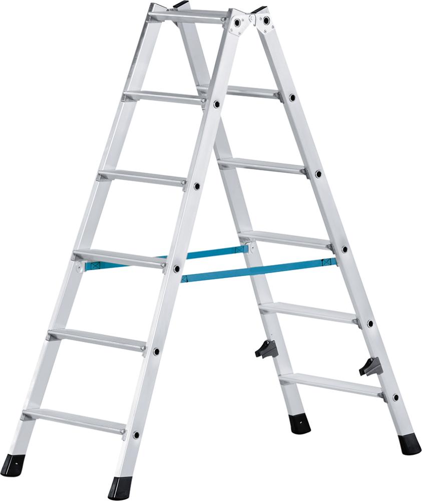 Produktbild von ZARGES Stehleiter Nova B 2x6 Stufen Leiterlänge 1,37 m Arbeitshöhe 2,75 m 42466 4003866424665
