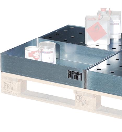 Produktbild von Bauer Kleingebindewanne für Paletten 800x600x120 mm KGW-P 2, verzinkt 4052462051300