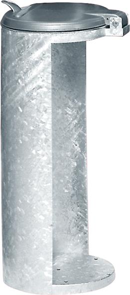 Produktbild von VAR Abfallsammler mit Deckel H 900 mm Ø 450 mm verzinkt 1001 4030695010011