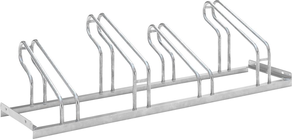 Produktbild von WSM Fahrrad-Bügelparker einseitig verzinkt L 1400 mm 4 Plätze 105700002 4250366513379