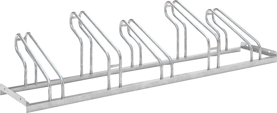 Produktbild von WSM Fahrrad-Bügelparker einseitig verzinkt L 1750 mm 5 Plätze 105700003 4250366513386