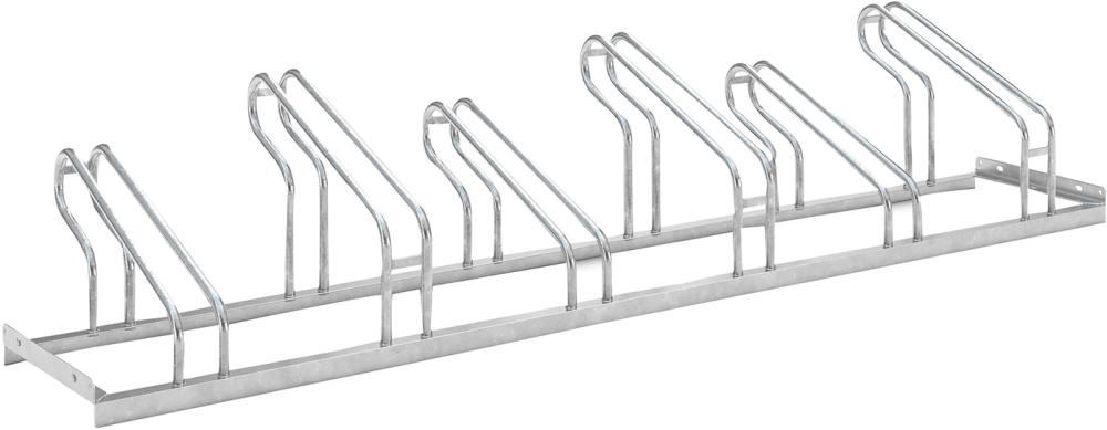 Produktbild von WSM Fahrrad-Bügelparker einseitig verzinkt L 2100 mm 6 Plätze 105700004 4250366513393