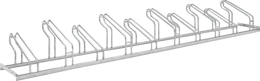 Produktbild von WSM Fahrrad-Bügelparker einseitig verzinkt L 3500 mm 10 Plätze 105700006 4250366513416