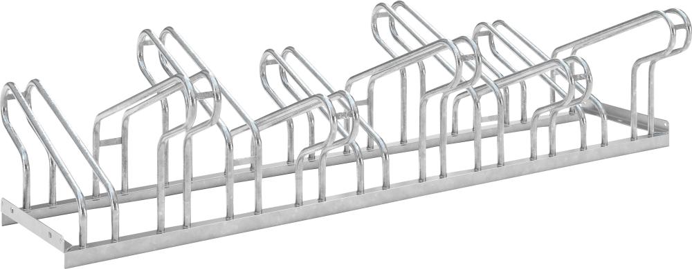 Produktbild von WSM Fahrrad-Bügelparker zweiseitig verzinkt L 1750 mm 10 Plätze 105700008 4250366513430