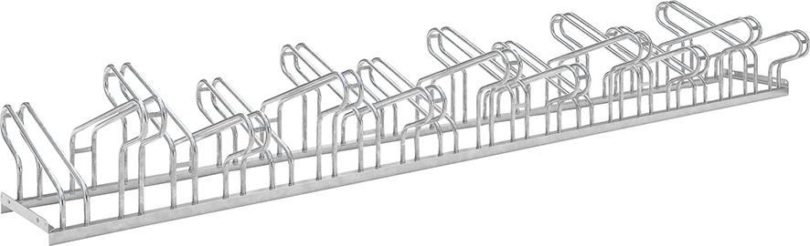 Produktbild von WSM Fahrrad-Bügelparker zweiseitig verzinkt L 3500 mm 20 Plätze 105700010 4250366513454