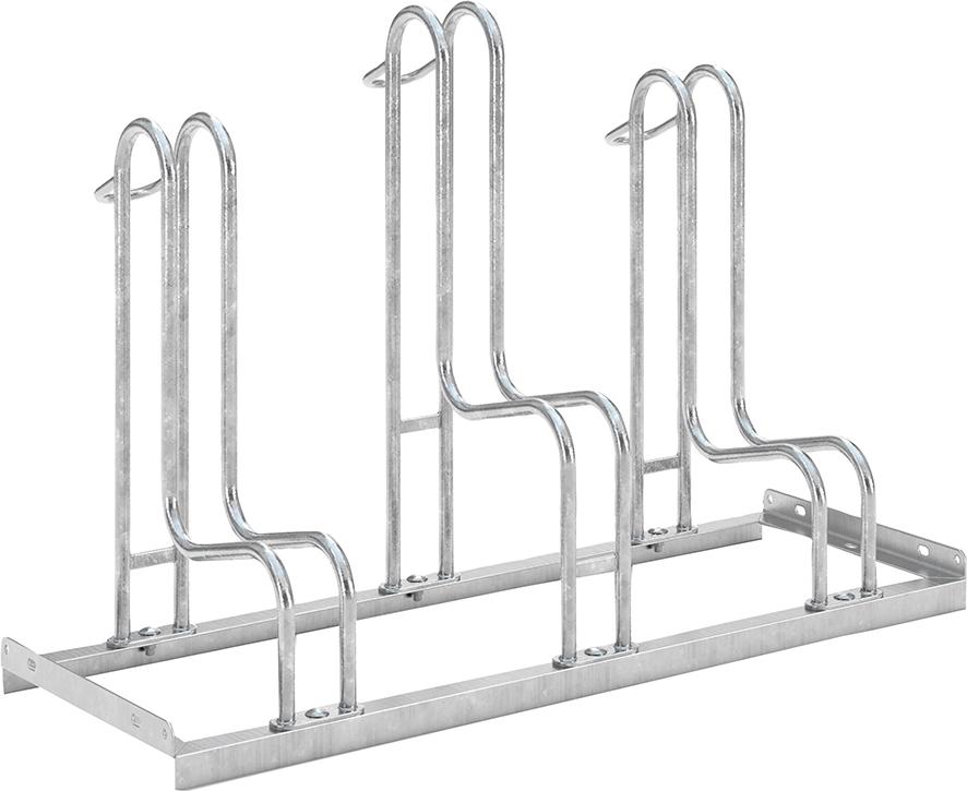 Produktbild von WSM Fahrrad-Standparker einseitig verzinkt L 1050 mm 3 Plätze 105800003 4250366514710