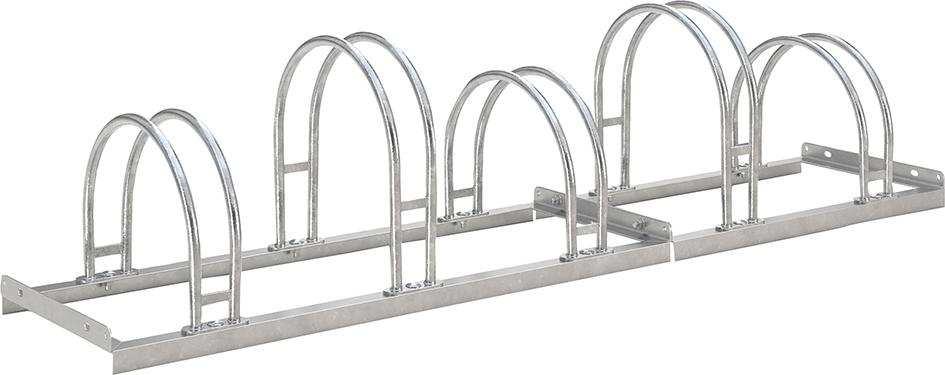 Produktbild von WSM Fahrrad-Bogenparker einseitig verzinkt L 1750 mm 5 Plätze 105800030 4250366514987