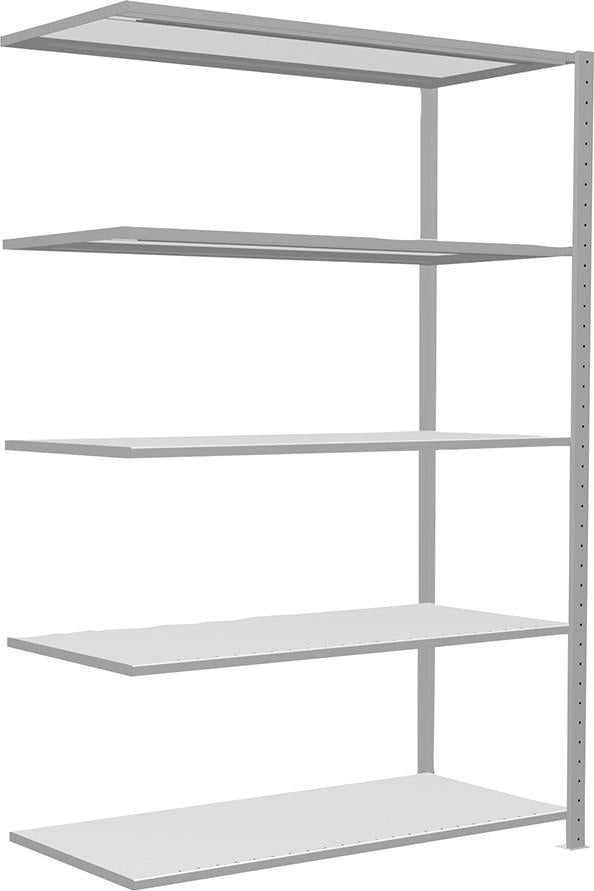 Produktbild von Schulte Steckregal B1300xT600xH2000 mm Anbaufeld 5 Böden RAL 7035 Fachlast 250kg 32865-130 4004514254979