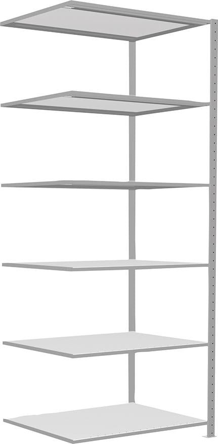 Produktbild von Schulte Steckregal B1000xT800xH2500 mm Anbaufeld 6 Böden verzinkt Fachlast 150kg 32686 4004514222596