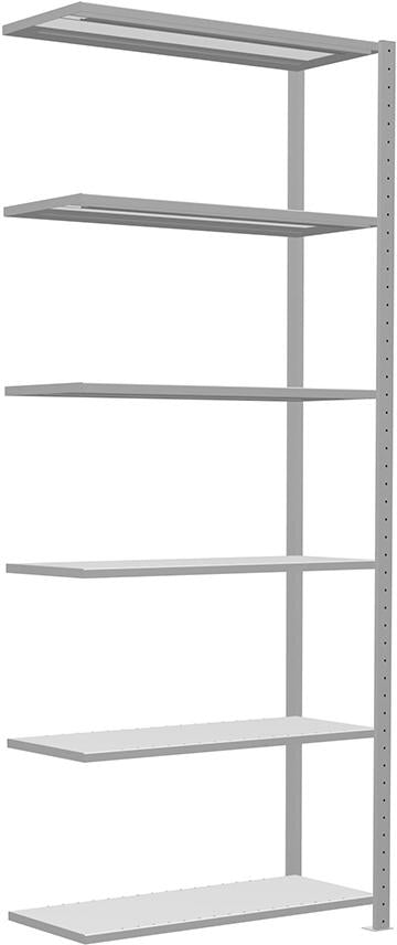 Produktbild von Schulte Steckregal B1000xT400xH2500 mm Anbaufeld 6 Böden verzinkt Fachlast 250kg 32846 4004514204134