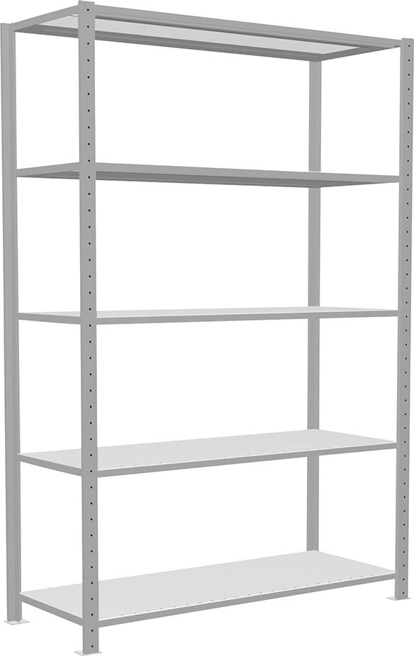 Produktbild von Schulte Steckregal B1300xT500xH2000 mm Grundfeld 5 Böden RAL 7035 Fachlast 250kg 32850-130 4004514294708