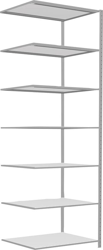 Produktbild von Schulte Steckregal B1000xT800xH3000 mm Anbaufeld 7 Böden verzinkt Fachlast 250kg 32887 4004514222688