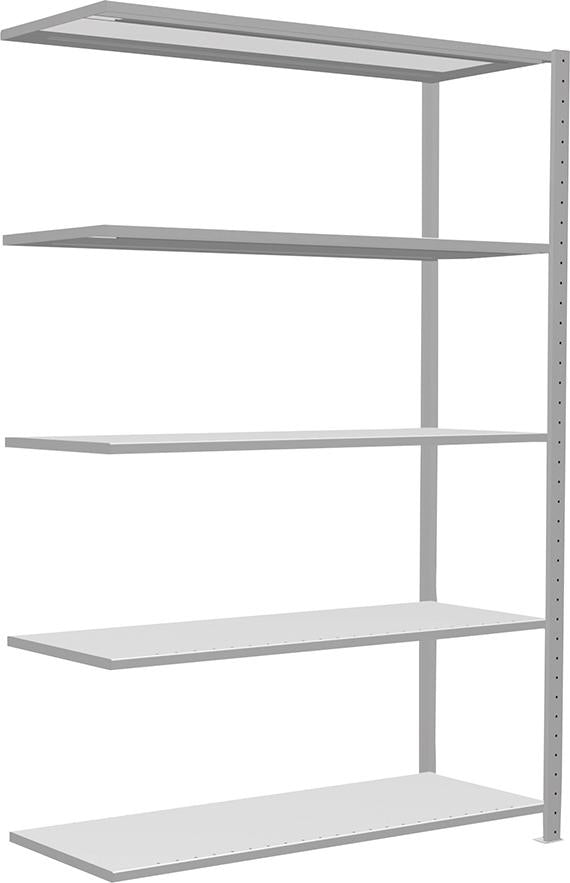 Produktbild von Schulte Steckregal B1300xT500xH2000 mm Anbaufeld 5 Böden RAL 7035 Fachlast 250kg 32855-130 4004514294821