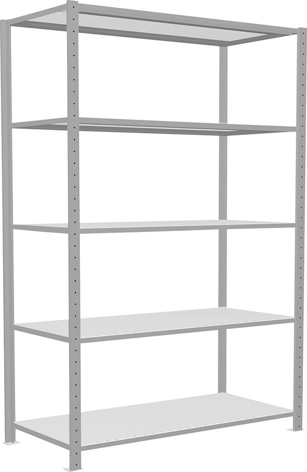 Produktbild von Schulte Steckregal B1300xT600xH2000 mm Grundfeld 5 Böden RAL 7035 Fachlast 250kg 32860-130 4004514254962