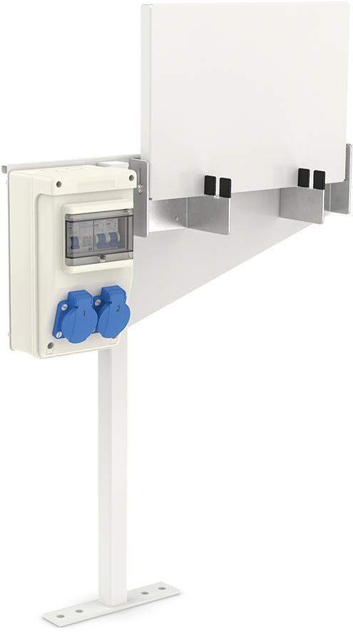 Produktbild von WSM Ladestation für E-Bikes für Fahrradgarage RAL 7035 122000021 4250366525037