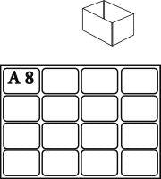 Produktbild von raaco Facheinsatz Typ A 8 klar 8 Stück 4367027475 5733439109888