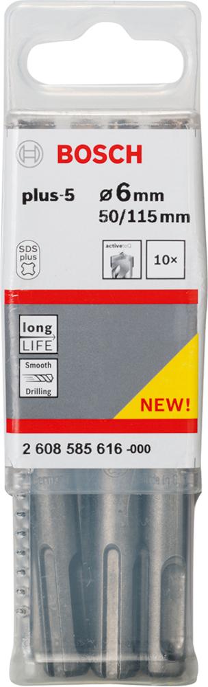 Produktbild von BOSCH Hammerbohrer 6x50x115mm VE à 10 Stück SDS plus-5 2608585616 3165140483506