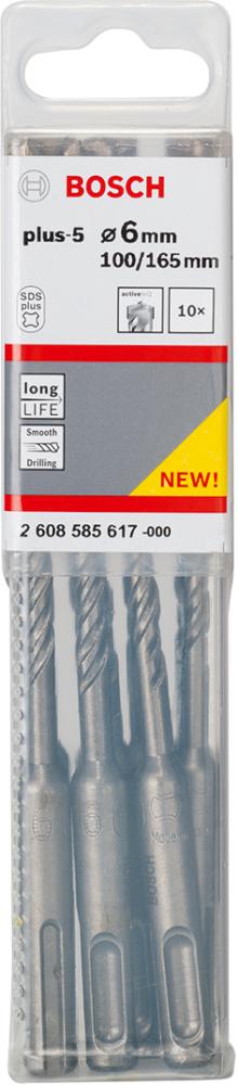 Produktbild von BOSCH Hammerbohrer 6x100x165mm VE à 10 Stück SDS plus-5 2608585617 3165140483513