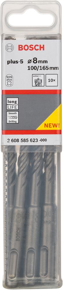 Produktbild von BOSCH Hammerbohrer 8x100x165mm VE à 10 Stück SDS plus-5 2608585623 3165140483575