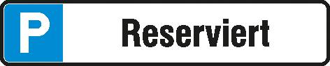 Produktbild von SafetyMarking Parkplatzschild Aluminium B520xH110 mm Reserviert 4367009900 4044589016478
