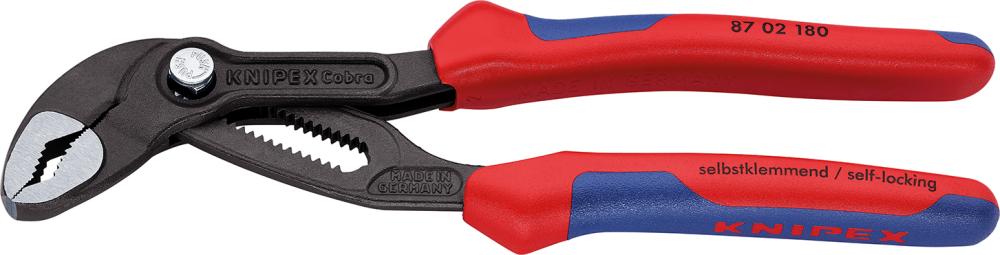 Produktbild von KNIPEX Wapuzange Cobra 180mm mit Mehrkomponenten-Kunststoffgriff 87 02 180 4003773042396