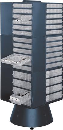 Produktbild von raaco Drehturm leer blau H1600xD880 mm für Magazine T255 mm 4367027430 5733439137607