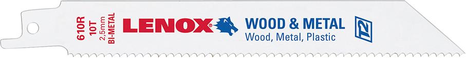 Produktbild von LENOX Säbelsägeblatt 152x19x0,9mm 10 Zähne Pack à 5 Stück 20562610R 82472205626