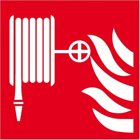 Produktbild von SafetyMarking Brandschutzschild Folie B150xH150 mm Löschschlauch langnachleuchtend 4367009600 4044589372352