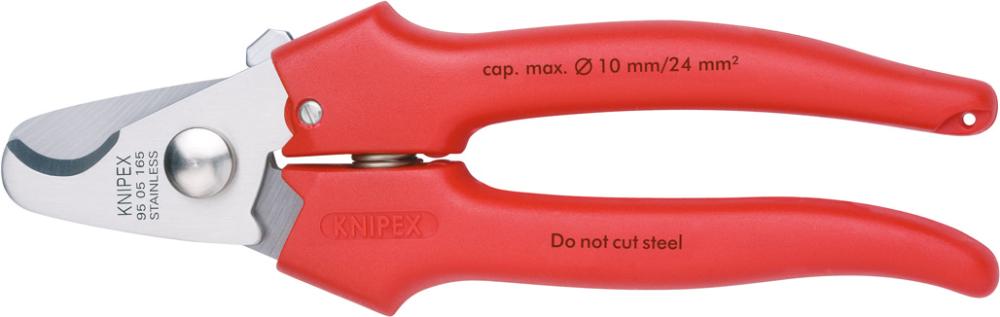 Produktbild von KNIPEX Kabelschere mit Öffnungsfeder 165mm 95 05 165 4003773019596