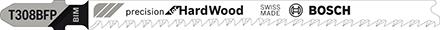 Produktbild von BOSCH Stichsägeblatt Expert T 308 BFP VE à 5 Stück Hardwood 2-side clean 2608900548 4059952537726