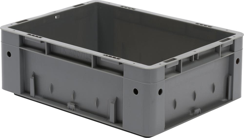 Produktbild von LA-KA-PE Transport-Stapelkasten B400xT300xH145 mm grau Auflast 600kg ohne Griffl 4053569735698 4031022066800