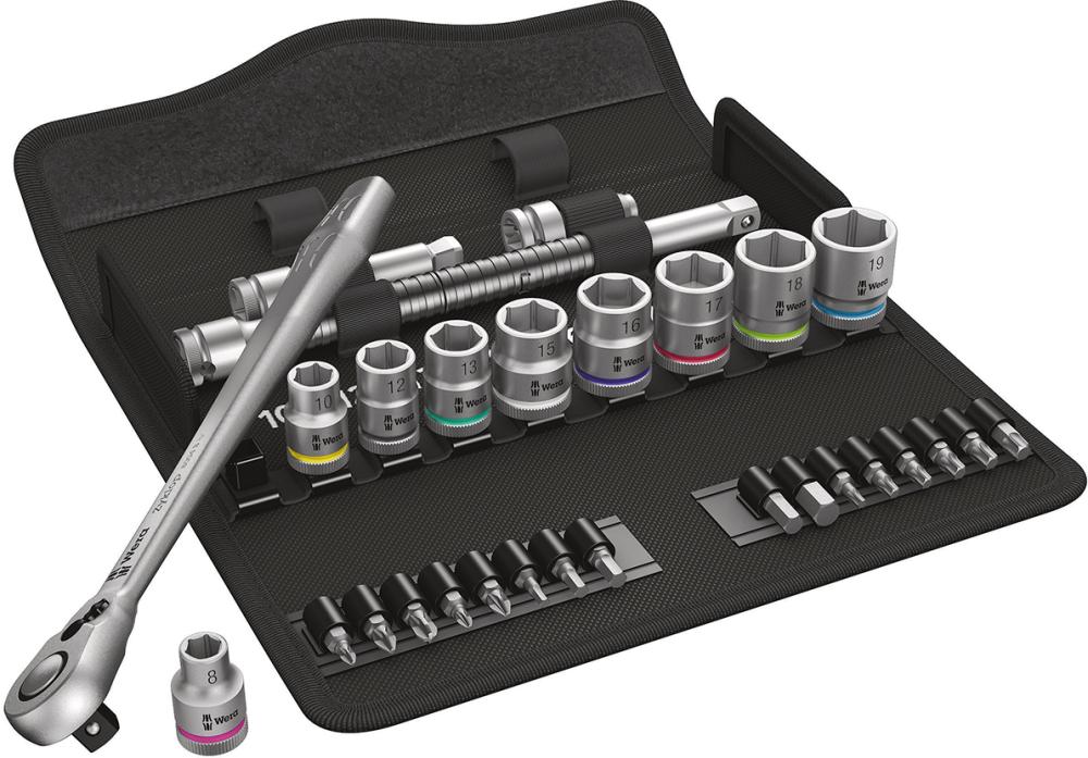 Produktbild von Wera Steckschlüssel-Garnitur 3/8" Zyklop switch 29-teilig 5004048001 4013288173928