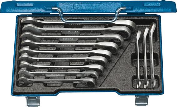 Produktbild von GEDORE Ratschenschlüssel-Satz umschaltbar 8-19mm 12-teilig in Metallkasten 2297418 4010886889503