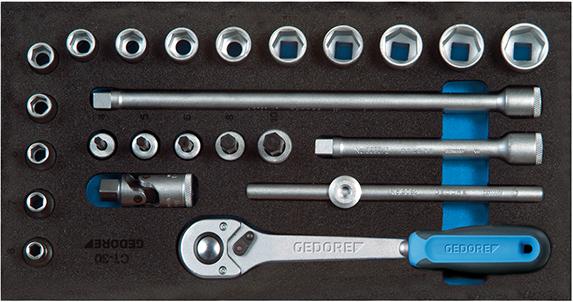 Produktbild von GEDORE Werkzeugmodul 1/3 Steckschlüssel-Satz 3/8" 2308975 4010886895313