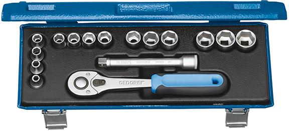 Produktbild von GEDORE Steckschlüssel-Garnitur 3/8" 30JMU-10 16-teilig 2682885 4010886934784